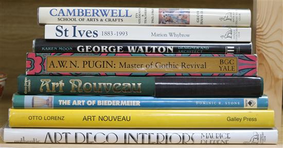 A quantity of reference books relating to Art Movement; Art Deco, Art Nouveau, Gothic Revival, Arts & Crafts etc.